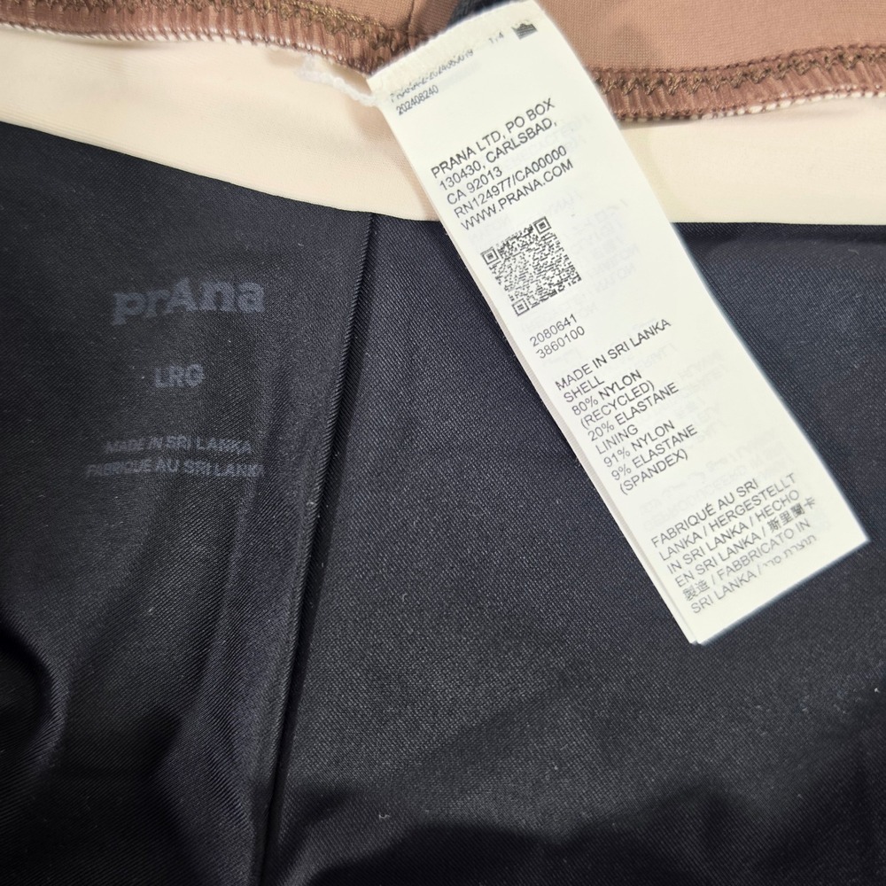 prAna Baja Bound Cheeky Bottom Womens Large Carob Colorblock NWT sporty Swimwear - Picture 3 of 9